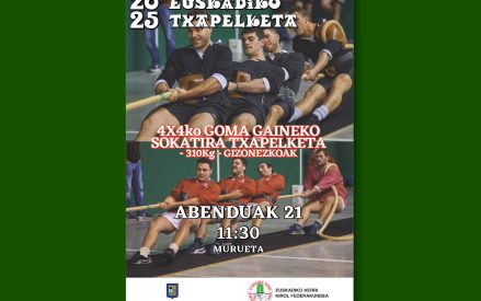 2025eko Euskadiko 4x4ko goma gaineko sokatira txapelketa – gizonezkoen 310kg – murueta